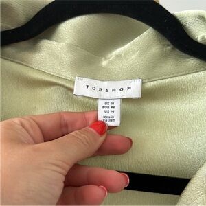 Top shop satin collared shirt